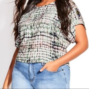 City Chic Mirage Dye Top